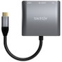 Aisens Conversor USB-C a HDMI, USB-C y USB 3.0 3 en 1, Gris